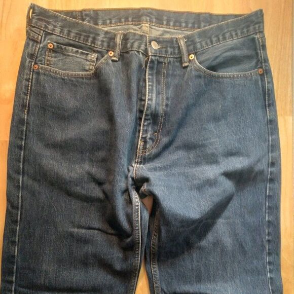 Levi's 505 Denim Blue Jeans 38x34 - Picture 3 of 7
